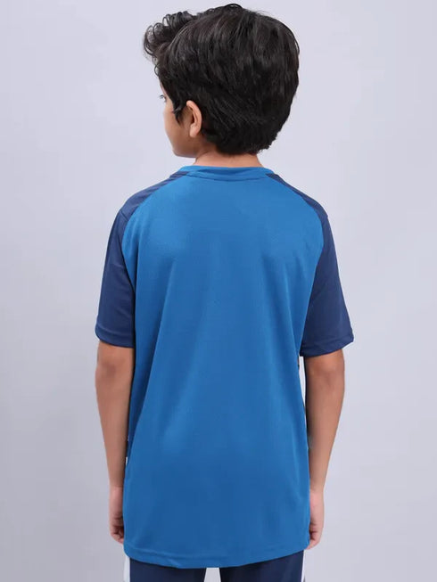 Boys Printed Slim Fit Crew Neck T-shirt with TECHNOLITE