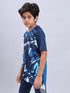 Boys Printed Slim Fit Crew Neck T-shirt with TECHNOLITE