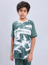 Boys Printed Slim Fit Crew Neck T-shirt with TECHNOLITE