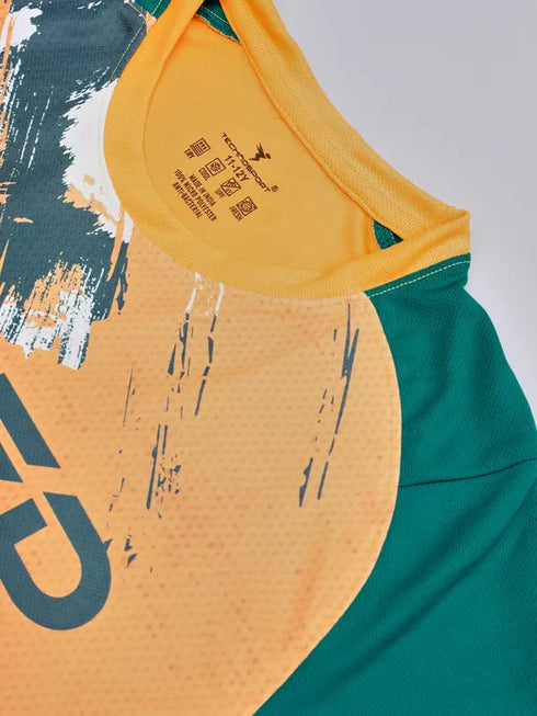 Boys Printed Slim Fit Crew Neck T-shirt with TECHNOLITE