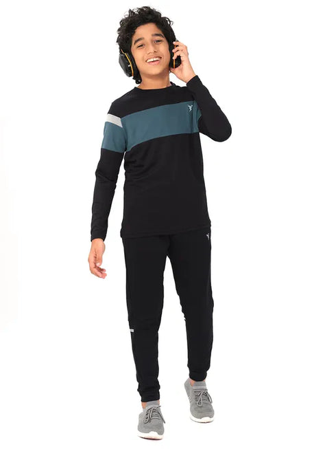 Boys Colorblock Slim Fit Crew Neck T-shirt with DOUBLE COOL