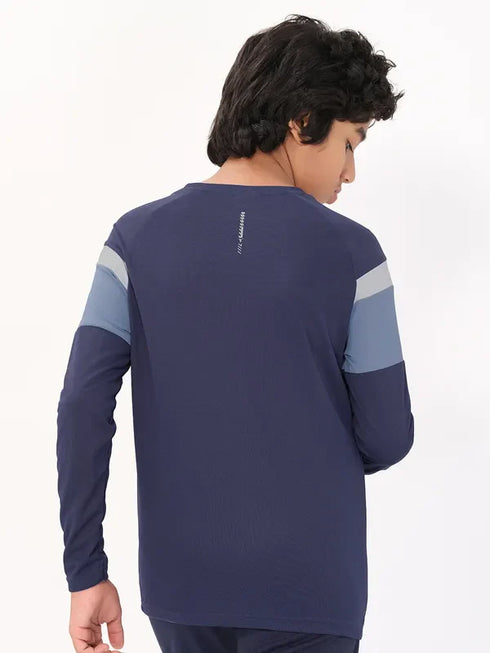 Boys Colorblock Slim Fit Crew Neck T-shirt with DOUBLE COOL