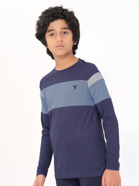 Boys Colorblock Slim Fit Crew Neck T-shirt with DOUBLE COOL