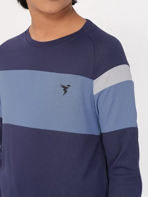 Boys Colorblock Slim Fit Crew Neck T-shirt with DOUBLE COOL