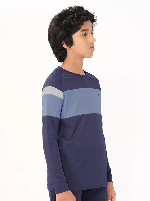 Boys Colorblock Slim Fit Crew Neck T-shirt with DOUBLE COOL