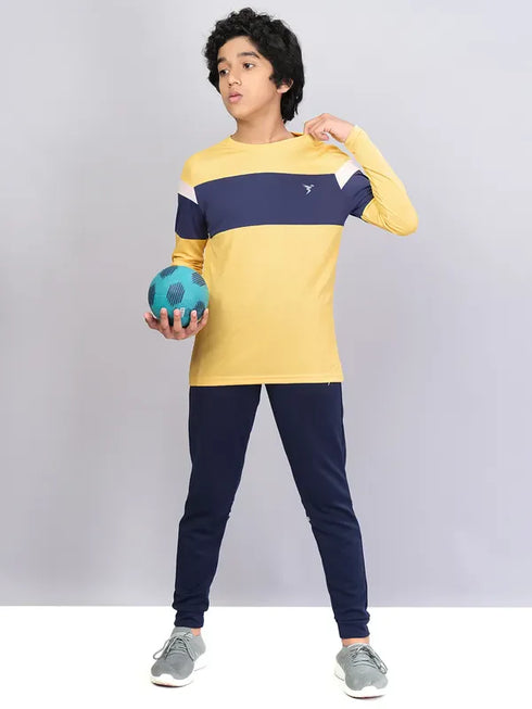 Boys Colorblock Slim Fit Crew Neck T-shirt with DOUBLE COOL