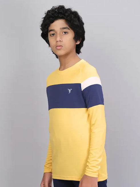 Boys Colorblock Slim Fit Crew Neck T-shirt with DOUBLE COOL