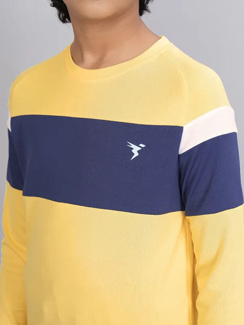 Boys Colorblock Slim Fit Crew Neck T-shirt with DOUBLE COOL