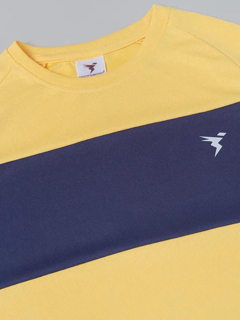 Boys Colorblock Slim Fit Crew Neck T-shirt with DOUBLE COOL