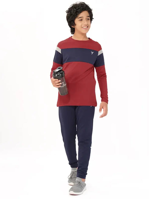 Boys Colorblock Slim Fit Crew Neck T-shirt with DOUBLE COOL