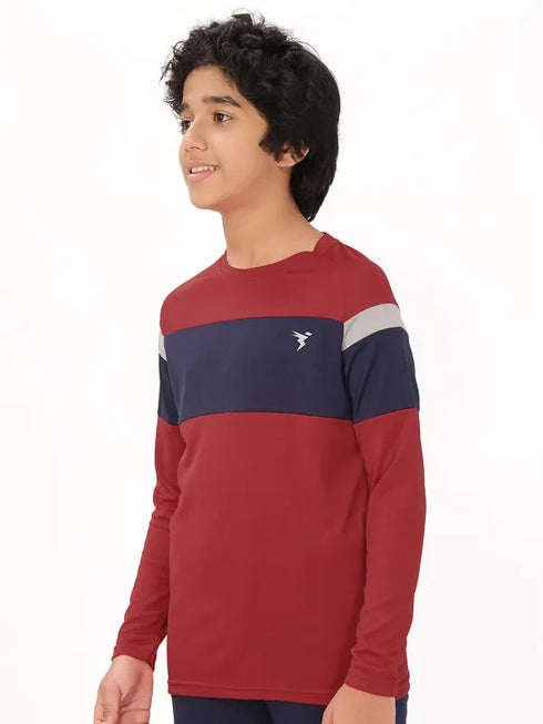 Boys Colorblock Slim Fit Crew Neck T-shirt with DOUBLE COOL