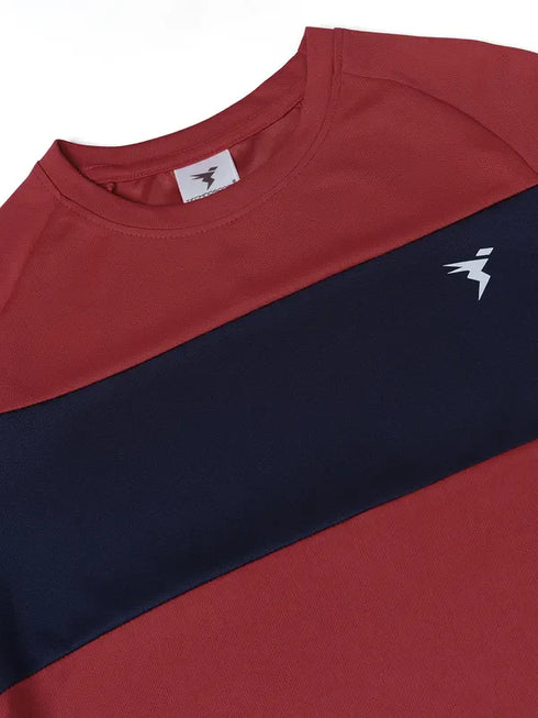 Boys Colorblock Slim Fit Crew Neck T-shirt with DOUBLE COOL