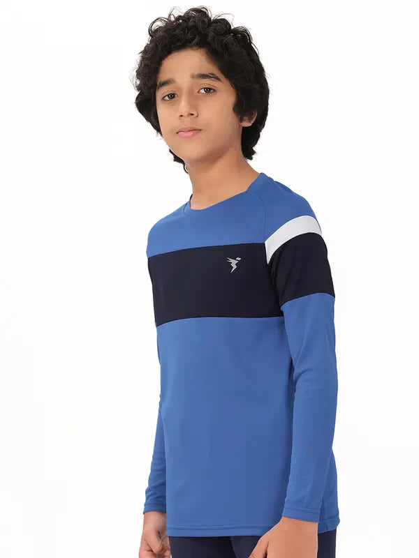 Boys Colorblock Slim Fit Crew Neck T-shirt with DOUBLE COOL
