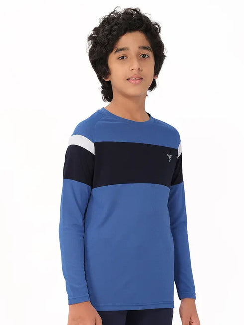 Boys Colorblock Slim Fit Crew Neck T-shirt with DOUBLE COOL