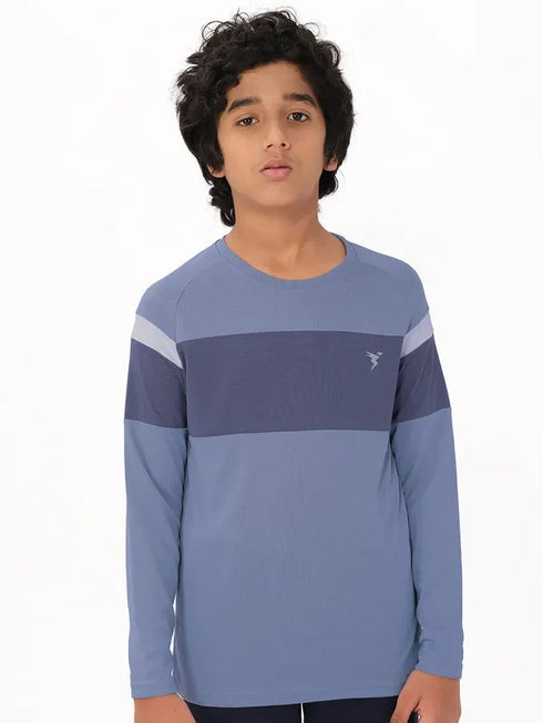 Boys Colorblock Slim Fit Crew Neck T-shirt with DOUBLE COOL