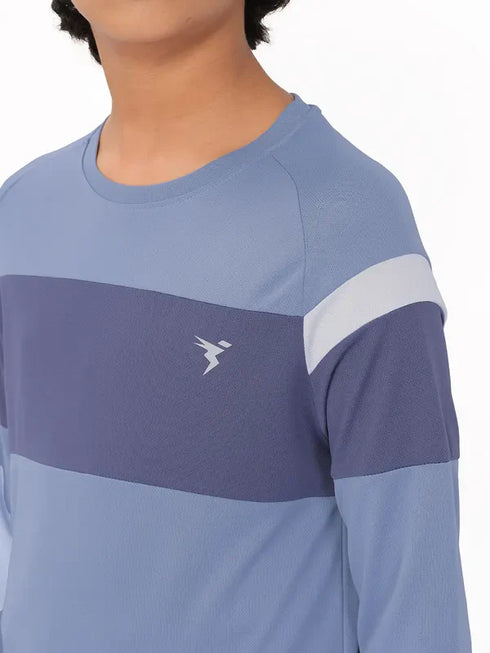 Boys Colorblock Slim Fit Crew Neck T-shirt with DOUBLE COOL