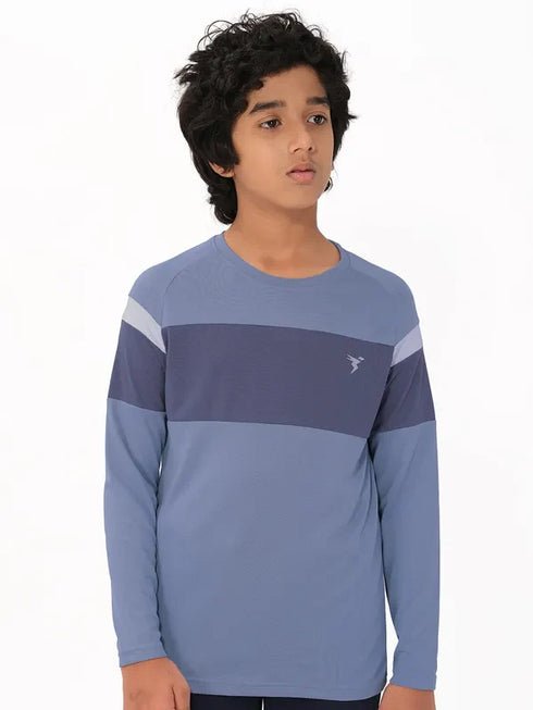Boys Colorblock Slim Fit Crew Neck T-shirt with DOUBLE COOL
