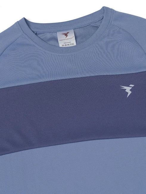 Boys Colorblock Slim Fit Crew Neck T-shirt with DOUBLE COOL