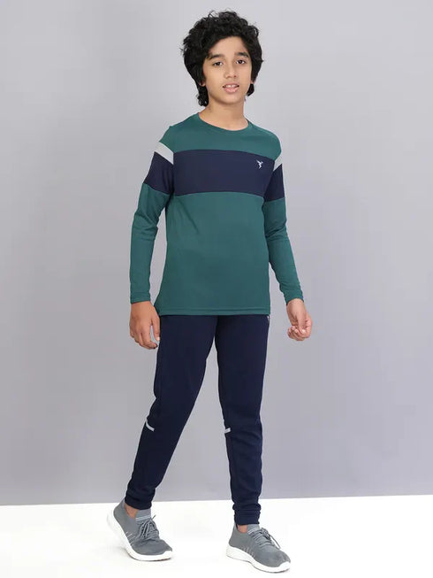 Boys Colorblock Slim Fit Crew Neck T-shirt with DOUBLE COOL