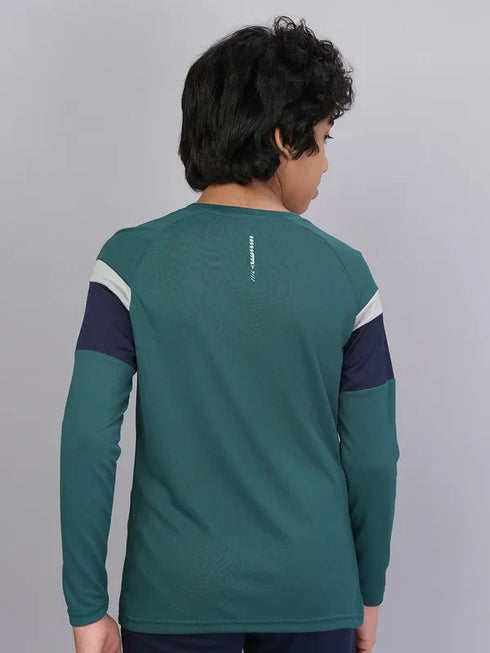 Boys Colorblock Slim Fit Crew Neck T-shirt with DOUBLE COOL