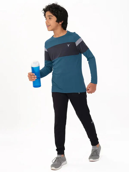 Boys Colorblock Slim Fit Crew Neck T-shirt with DOUBLE COOL