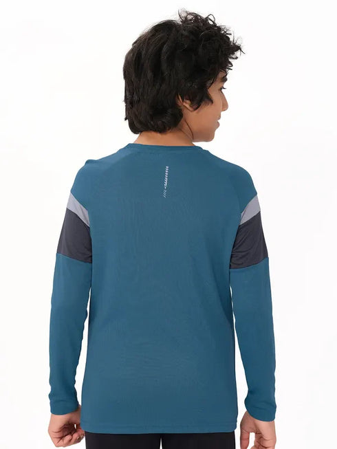 Boys Colorblock Slim Fit Crew Neck T-shirt with DOUBLE COOL