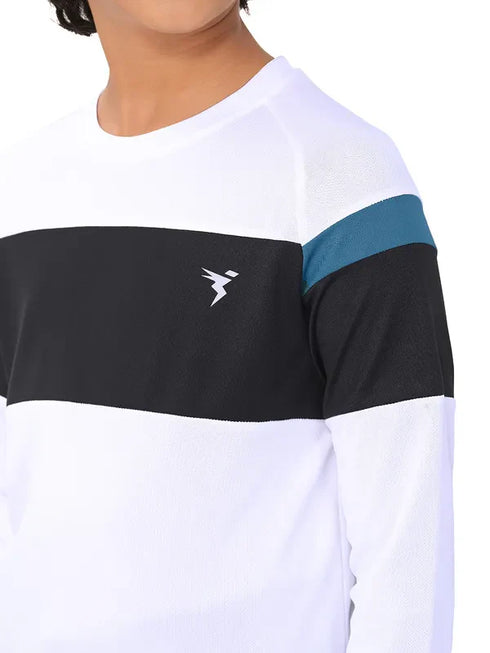 Boys Colorblock Slim Fit Crew Neck T-shirt with DOUBLE COOL