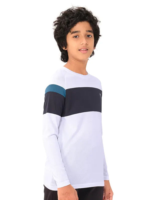 Boys Colorblock Slim Fit Crew Neck T-shirt with DOUBLE COOL