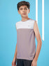 Boys Colorblock Slim Fit Round Neck T-shirt with TECHNO COOL+