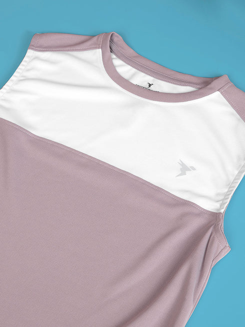 Boys Colorblock Slim Fit Round Neck T-shirt with TECHNO COOL+