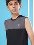 Boys Colorblock Slim Fit Round Neck T-shirt with TECHNO COOL+
