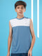 Boys Colorblock Slim Fit Round Neck T-shirt with TECHNO COOL+
