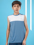 Boys Colorblock Slim Fit Round Neck T-shirt with TECHNO COOL+