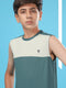 Boys Colorblock Slim Fit Round Neck T-shirt with TECHNO COOL+