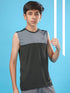 Boys Colorblock Slim Fit Round Neck T-shirt with TECHNO COOL+