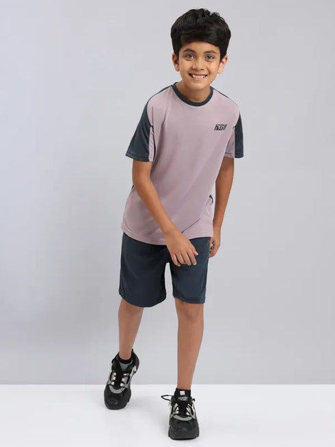Boys Colorblock Slim Fit Crew Neck T-shirt with TECHNO COOL+