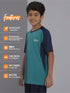 Boys Colorblock Slim Fit Crew Neck T-shirt with TECHNO COOL+