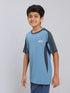 Boys Colorblock Slim Fit Crew Neck T-shirt with TECHNO COOL+