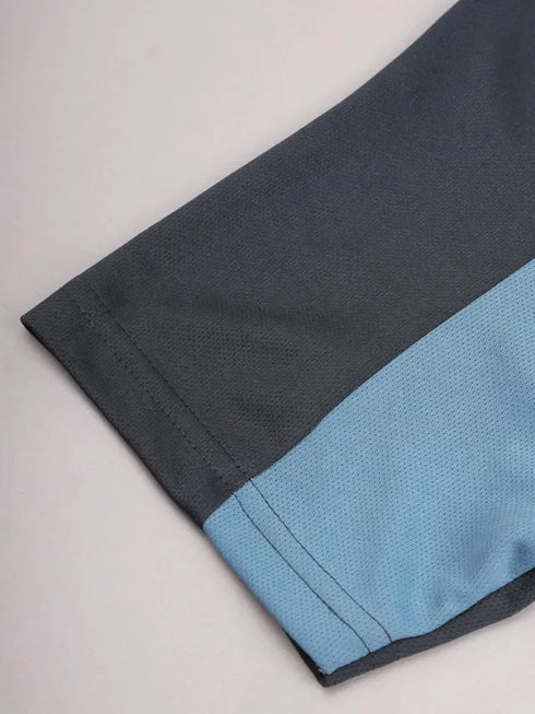 Boys Colorblock Slim Fit Crew Neck T-shirt with TECHNO COOL+