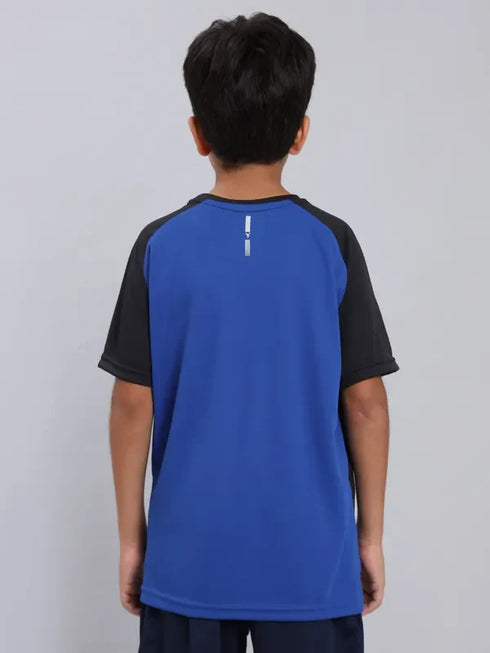 Boys Colorblock Slim Fit Crew Neck T-shirt with TECHNO COOL+
