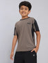 Boys Colorblock Slim Fit Crew Neck T-shirt with TECHNO COOL+