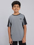 Boys Colorblock Slim Fit Crew Neck T-shirt with TECHNO COOL+