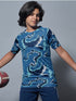 Boys Printed Slim Fit Round Neck Sports T-shirt with TECHNOCOOL+
