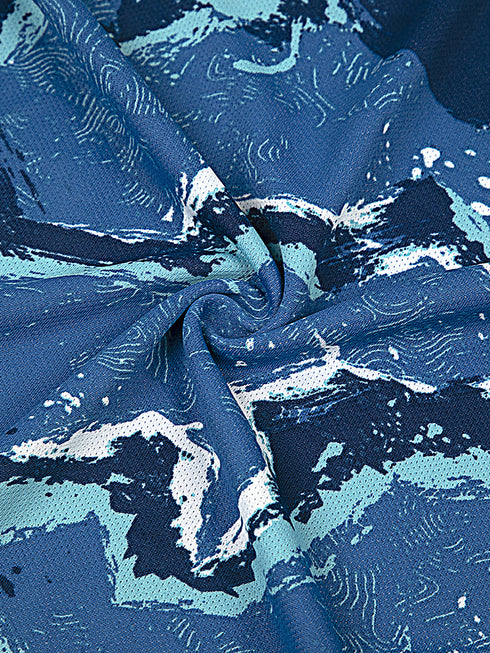 Boys Printed Slim Fit Round Neck Sports T-shirt with TECHNOCOOL+