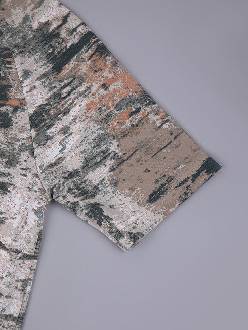 Boys Printed Slim Fit Round Neck Sports T-shirt with TECHNOCOOL+