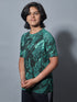 Boys Printed Slim Fit Round Neck Sports T-shirt with TECHNOCOOL+