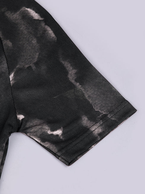 Boys Printed Slim Fit Round Neck Sports T-shirt with TECHNOCOOL+