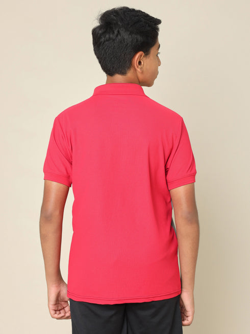 Boys Colorblock Slim Fit Polo T-shirt with MATPIQ
