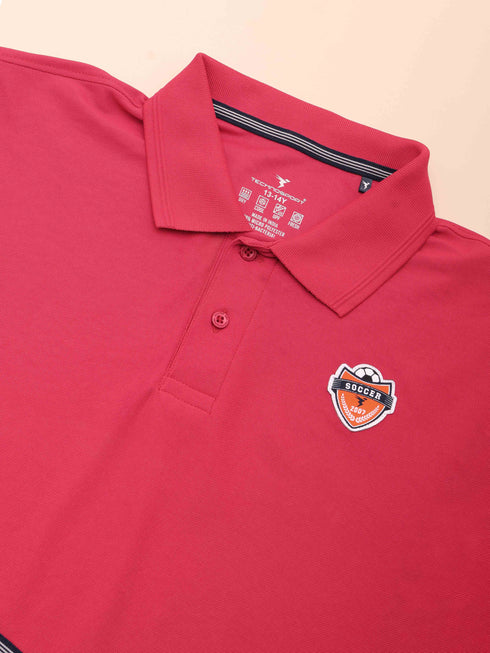 Boys Colorblock Slim Fit Polo T-shirt with MATPIQ