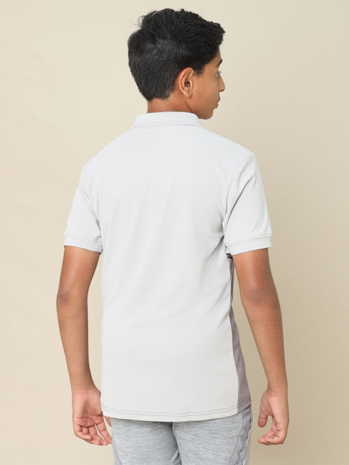 Boys Colorblock Slim Fit Polo T-shirt with MATPIQ